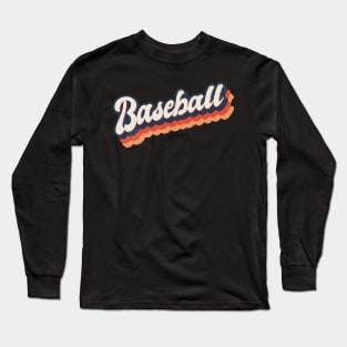 vintage baseball awesome retro Long Sleeve T-Shirt